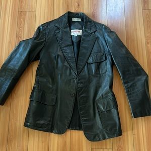 Vintage leather blazer
